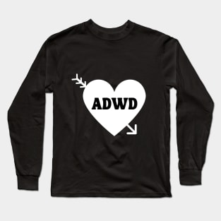 Anti-Valentines Day ADWD Design (White) Long Sleeve T-Shirt